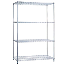 Stationary Adjustable Wire 4 Shelf Linen Rack - 18